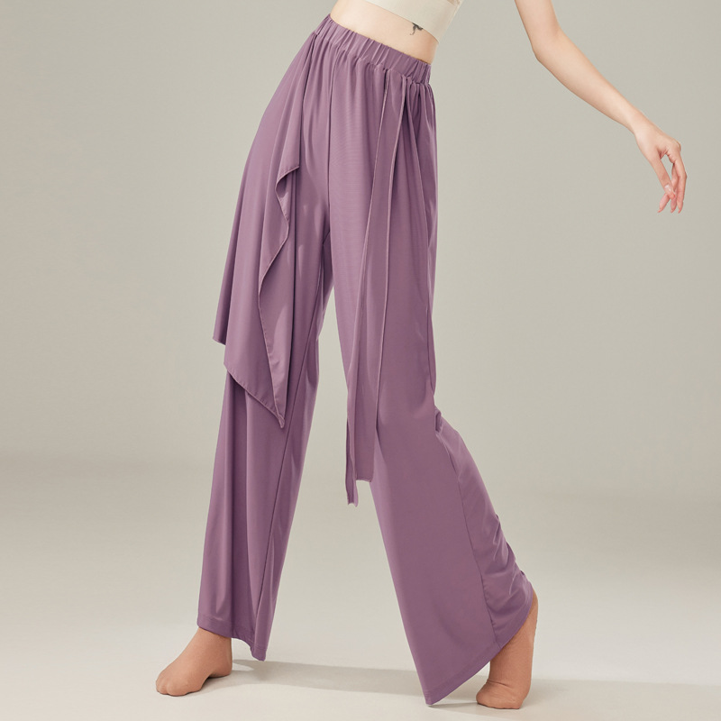 Shangmai new modern dance practice clothes women's pants wide leg pants elegant Chinese dance ethnic dance clothing dancing pants