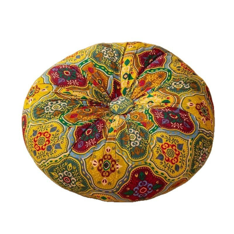 Amazon perezoso calabaza tela de algodón tatami cuadrado cojín casero cojín redondo espeso al por mayor spot
