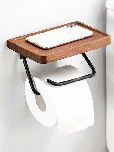 Wholesale Paper Towel Holder Bathroom Without Drilling Toilet Toilet Paper Roll Holder Creative Solid Wood Bathroom Toilet Paper Toilet Tissue Dispenser