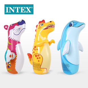 Intex, оригинальная надувная мультяшная неваляшка из ПВХ, боксерская интеллектуальная игрушка, 3D, оптовые продажи