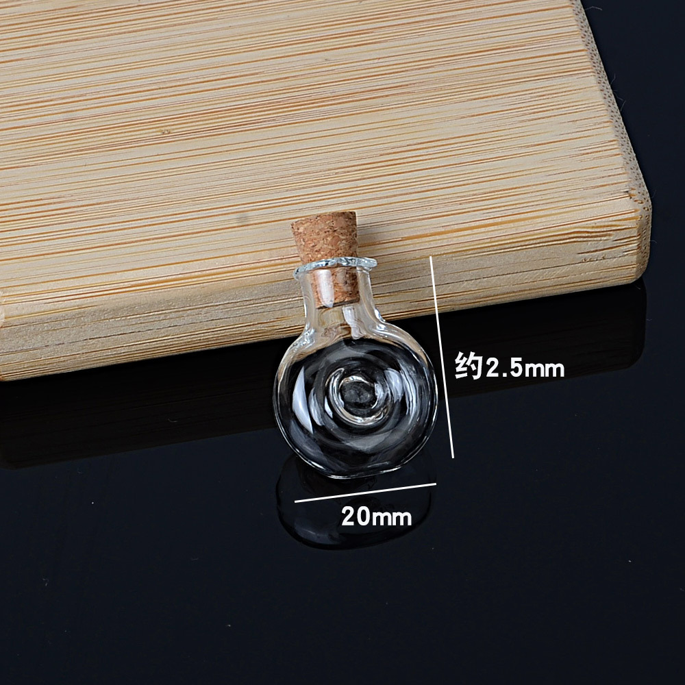Transfronterizo exclusivo mini botella especial en forma de corcho deseando botella de vidrio transparente colgante pequeña botella de forma DIY