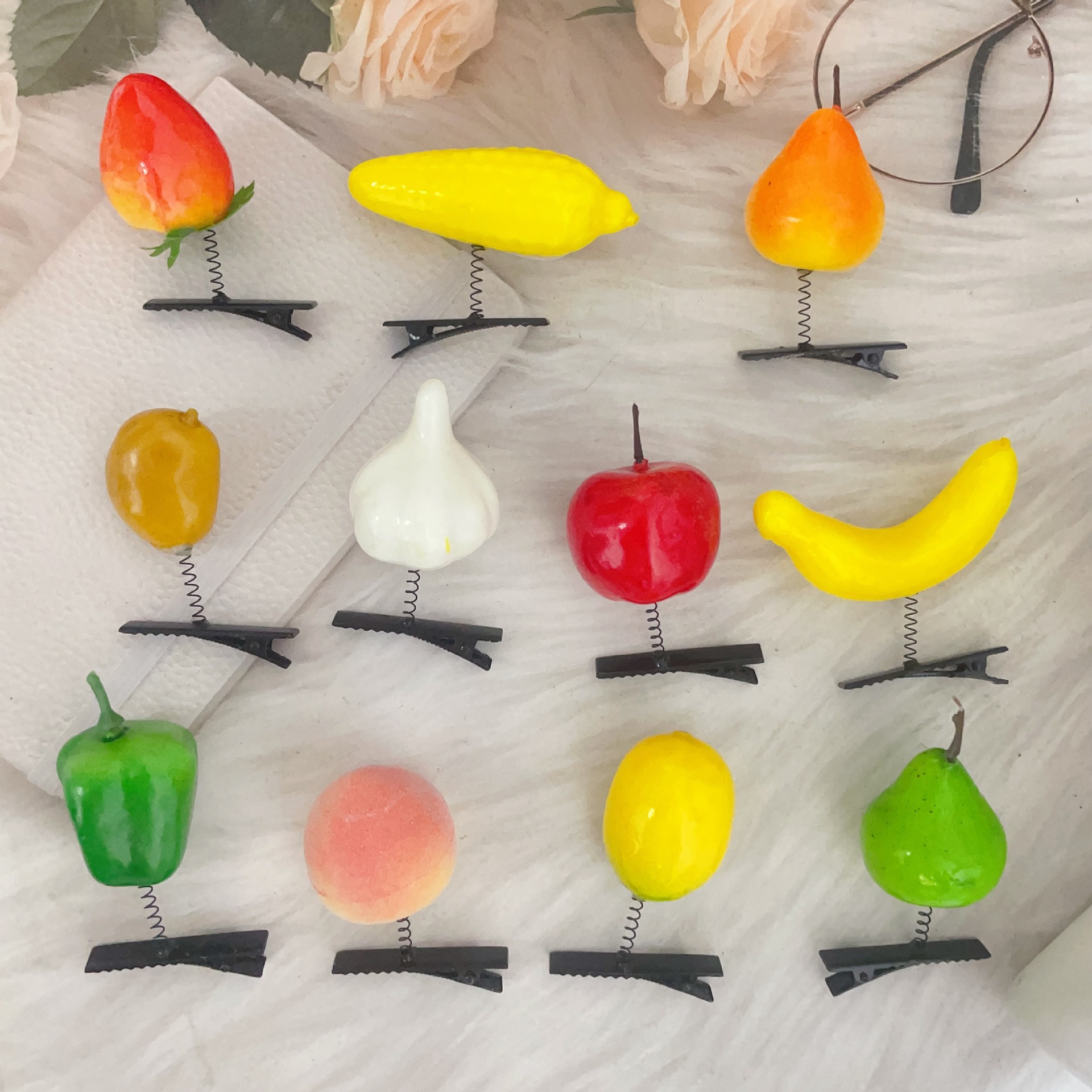 혼합 과일 및 야채 스프링 클립
