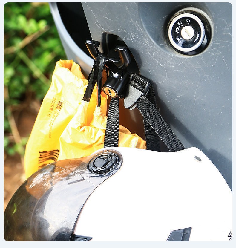 Yibaike Electric Scooter Front-Mounted Multifunctional Hook Lock, Scooter Hook, Storage Hook, Helmet Lock, Hook Lock, Anti-Theft