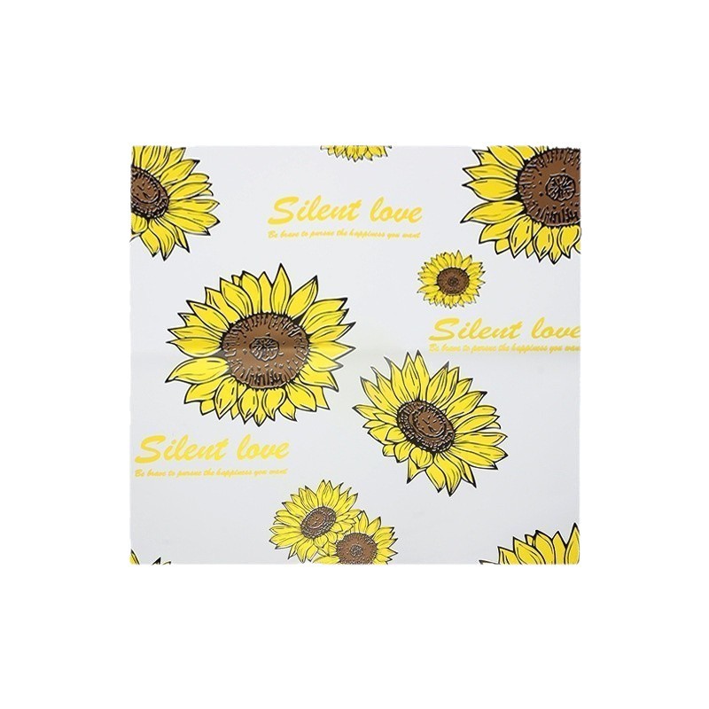 Papel de regalo con diseño de girasoles, papel de regalo floral estilo inglés, papel de regalo con girasoles, papel de regalo para flores frescas, papel con textura de plumas, materiales de papel de regalo floral.