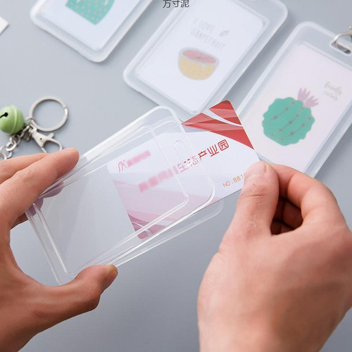 Bus card protector cute student meal card campus access band clip couple card holder keychain girl wholesale