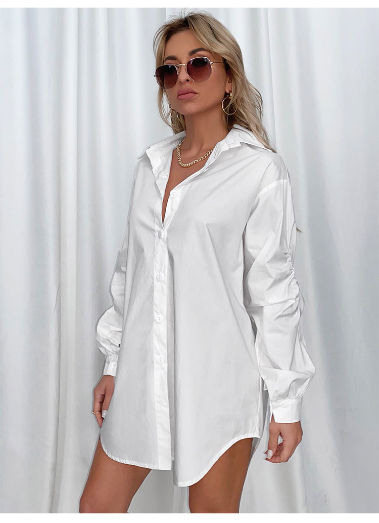 women s single-breasted lapel long-sleeved dress nihaostyles clothing wholesale NSLIH73875