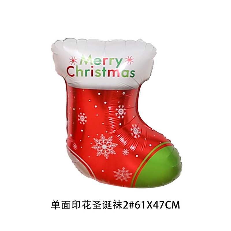 クリスマスシリーズアルミフィルム風船 クリスマスショッピングモール 学校 クリスマスイブパーティー装飾 アルミホイル風船用品|undefined
