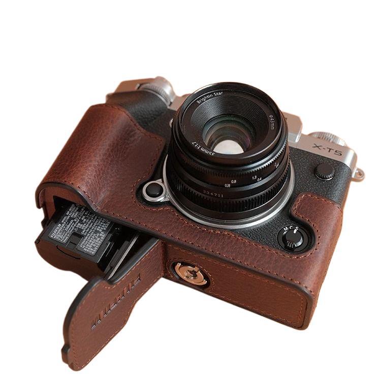 FUJI XT5 XT30 XS20 XS10 카메라 보호 케이스 가죽 레트로 COWHIDE 카메라 케이스 크로스 바디 숄더 스트랩 남성용