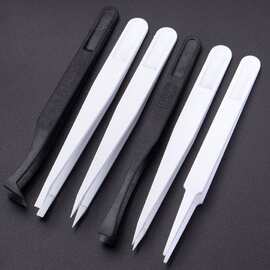 赠品睫毛镊子弯头尖碳纤维镊子塑料镊子维修工业镊子环保绝拼豆夹