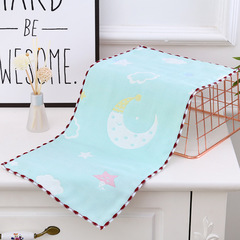 Pure cotton 6-layer gauze small towels for infants and children, suitable for face washing and bathing, all-cotton soft, thick, absorbent, and non-falling hair