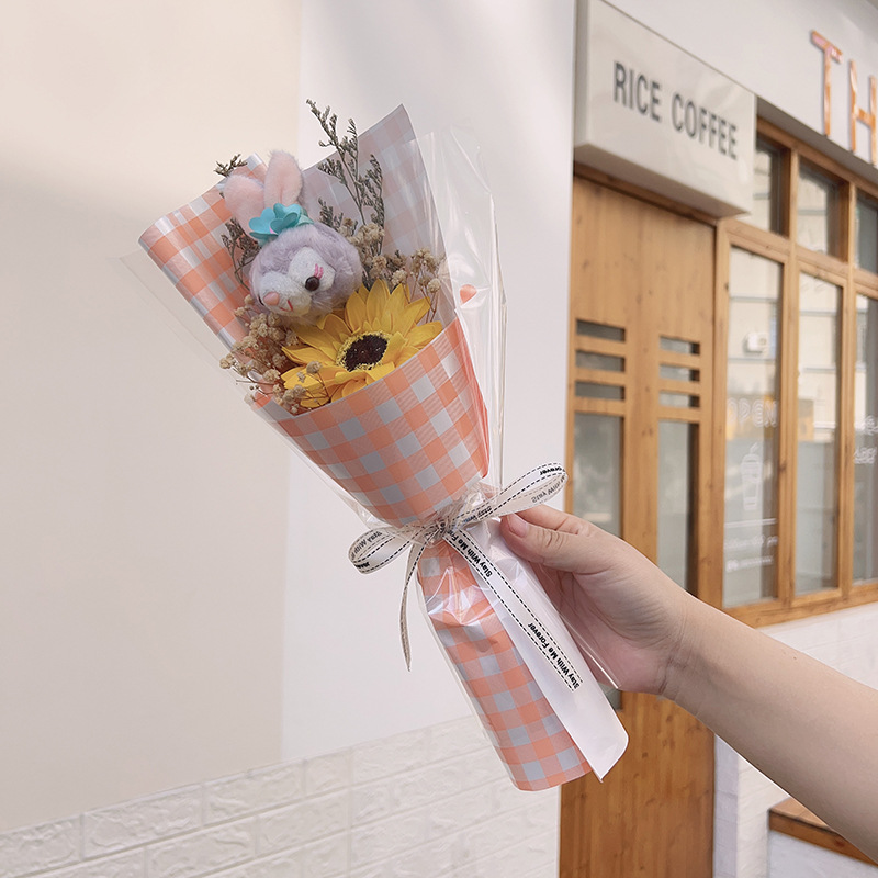 Regalo del Día de San Valentín, ramo de muñecos Star Dew, rosas de imitación estrelladas, flores secas, flores de cumpleaños para niñas