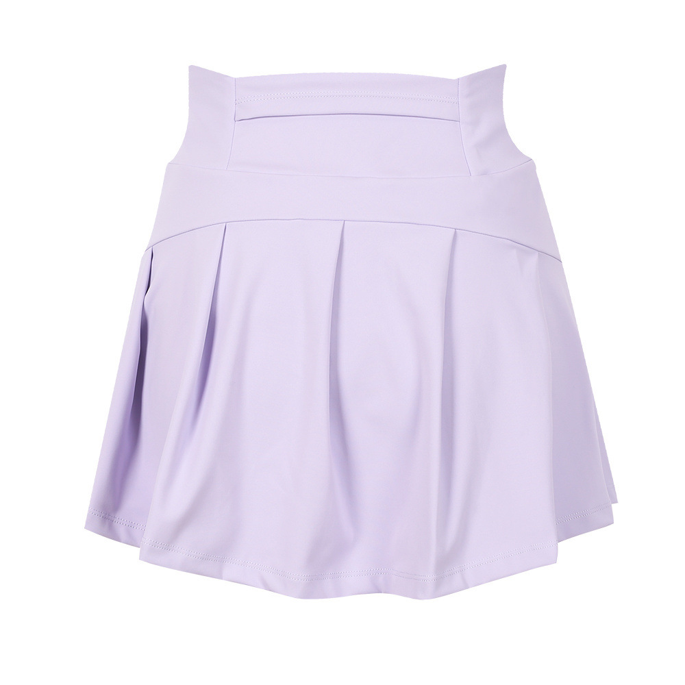 Falda de tenis de nailon estilo Lulu, de alta elasticidad, de seda helada, fina, transpirable, antiexposición, para yoga y deportes, para mujer.