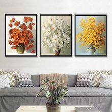 现代客厅装饰画中式沙发背景三联挂画墙画卧室无框画