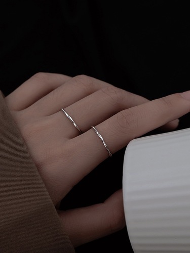 925 sterling silver plain ring niche design index finger ring simple cold style ring versatile jewelry ins internet celebrity