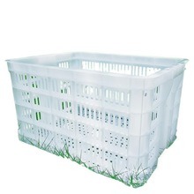 白色菜篮子框子塑料筐长方形加厚大号镂空周转筐装水果蔬菜筐子