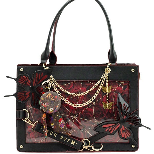 Viento oscuro laberinto mariposa dolor bolsa totalizador laberinto mariposa dolor bolsa Toth chica sosteniendo Cruz cuerpo bolsa hermano