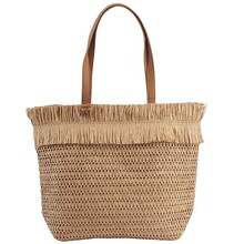 一件代发2025新款草编包编织包时尚女包大容量通勤包托特包沙滩包