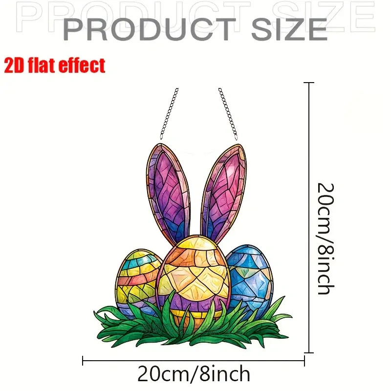 Nuevo conejo transfronterizo de Pascua acrílico menú decoración porche interior y exterior colgante de pared