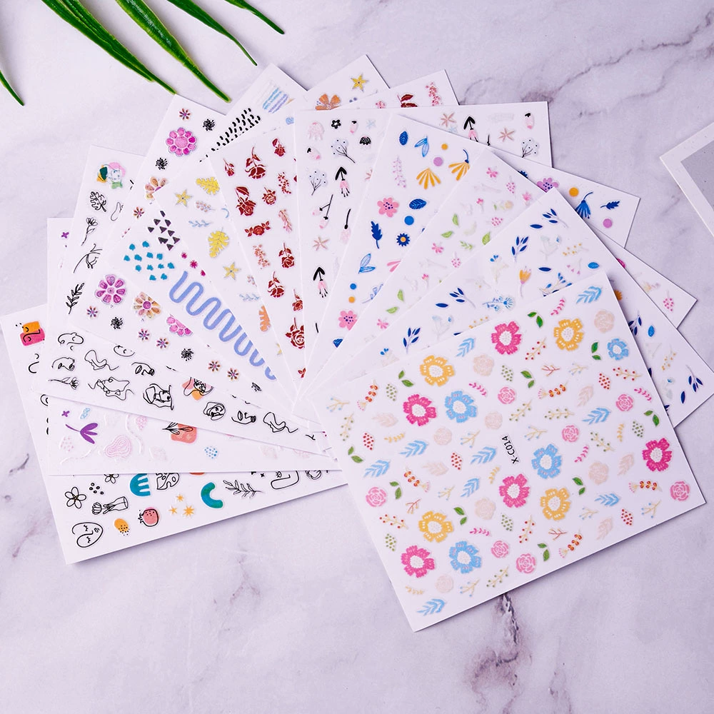 Новые трансграничные поставки ювелирных изделий, красочные клейкие наклейки для ногтей, популярные тонкие декоративные наклейки для маникюра