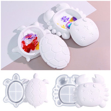 diy滴胶海洋风系列收纳盒硅胶模具 海龟乌龟螃蟹摆台摆件石膏烛台