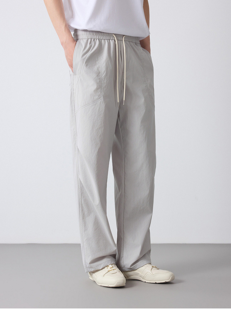 Quần jogger nam dáng rộng thùng thình phong cách thể thao thành phố, cạp chun — đen chi tiết 27