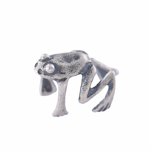 Dark Night 925 sterling silver European and American new non-perforated frog ear clip alternative personalized ear expansion jewelry