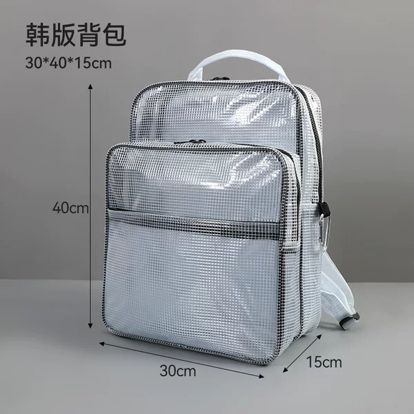 Cold-Resistant 17inch Thickened 40*30*15 Full Pvc Anti-Static Bag for Clean Room Backpack Zipper Slider Custom Logo Fab