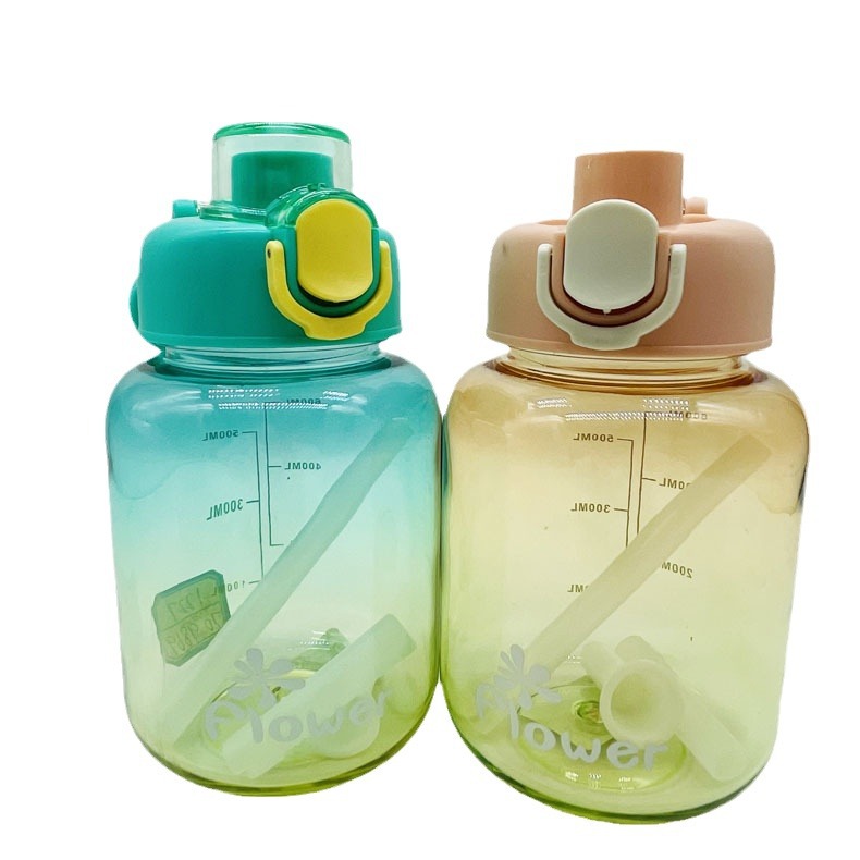 Chengfeng 1227 gradiente taza de plástico taza de agua de cuatro colores cuatro estaciones universal Oficina Del Hogar taza de plástico taza de escala de paja taza