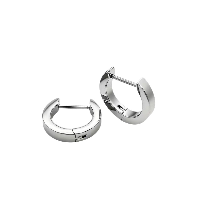 Silver pointed spike labret stud material detail
