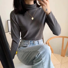 德绒打底衫女2025年新款秋冬季内搭德绒薄衣半高领长袖内搭上衣女