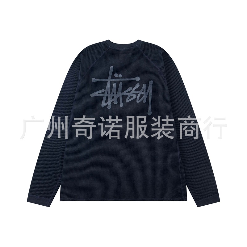 跨境高品 美式2025 秋季系列 logo徽标设计水洗插肩袖360克华夫格|undefined
