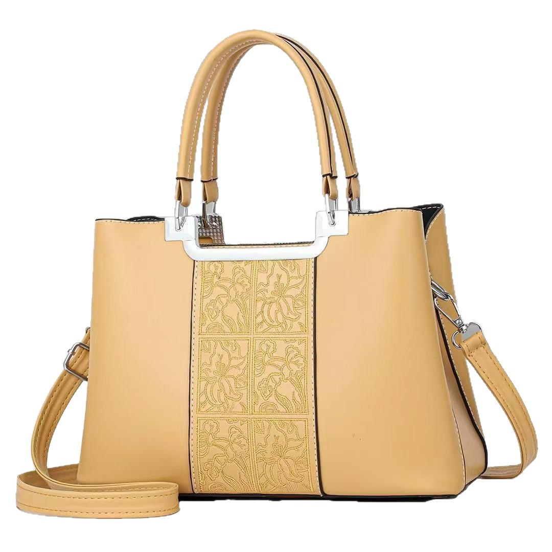 Bolso de madre atmosférico bolso de mujer simple de gran capacidad bolso de mensajero de hombro estilo explosivo bolso de marca de moda 2025