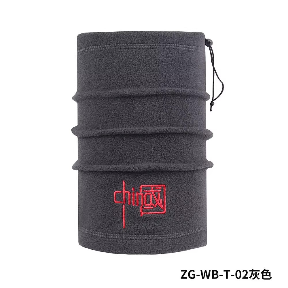 회색 중국 자수 스카프