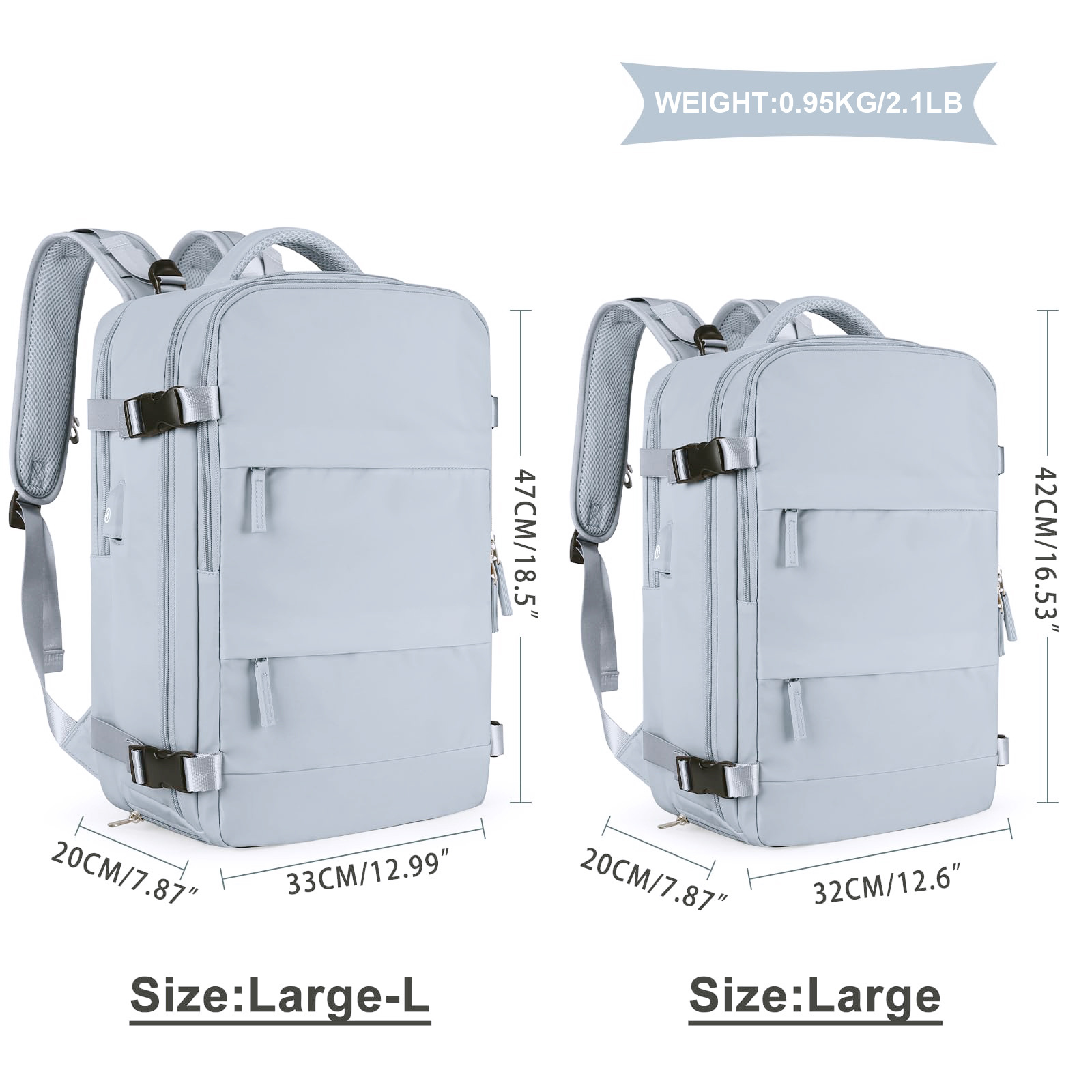 2100g Weight Nylon Lining Material Zipper Closure Type Double Shoulder Straps Strap Type Functional Backpack Bags Type Daily, Street, Shopping Occasion Nylon Material Waterproof Function Laptop Backpack Backpack Solid Color Pattern All Seasons Season Unisex Gender Elegant, Streetwear Style Square Shape Travel Backpack Girls Large Capacity Multi-Functional Luggage Backpack Short Trip Business Travel Bag 22