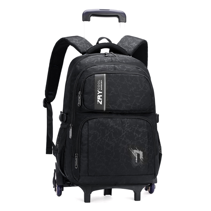 Cross-Border special natural fish new pull rod schoolbag primary and secondary school boys large capacity detachable backpack a generation of hair