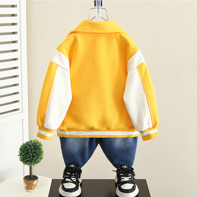 Boys Fall Baseball Jacket Children's Spring And Autumn Jacket Top Boys Fall Trend_voghion.com