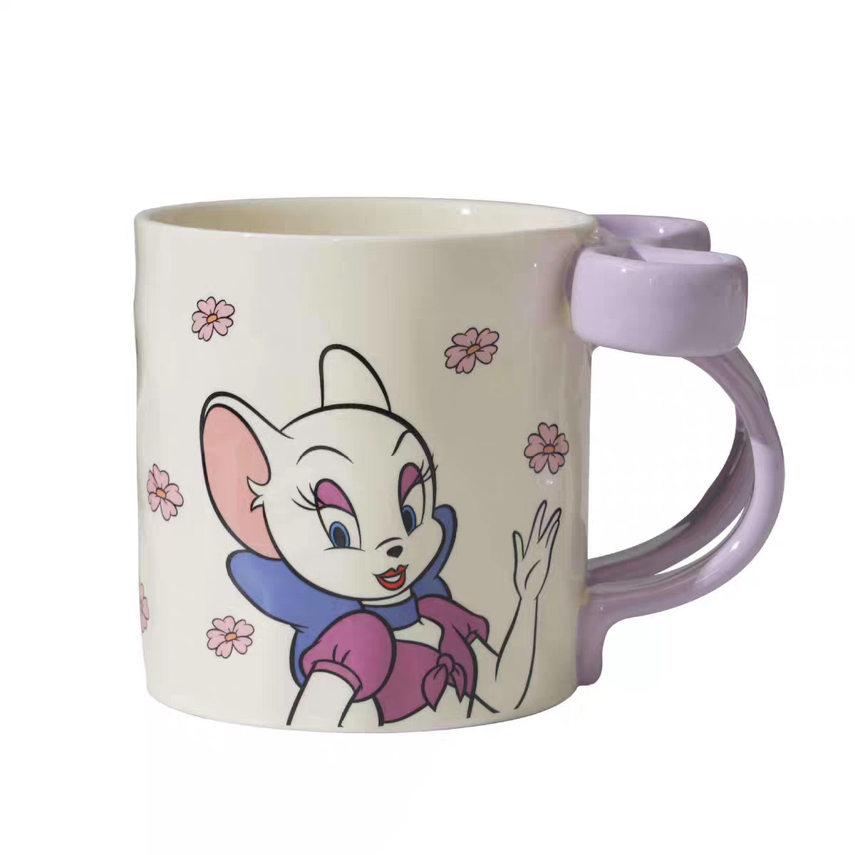 Gato y ratón taza de cerámica regalo de cumpleaños de alto valor para el desayuno taza de leche casera pareja taza de agua regalo de mano