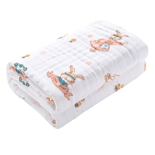 Baby bath towel, pure cotton gauze, soft and absorbent, newborn baby towel, newborn baby bath bag, blanket