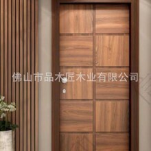出口大门黑胡桃贴皮北欧室内卧室门实木复合门木门单开门平开门