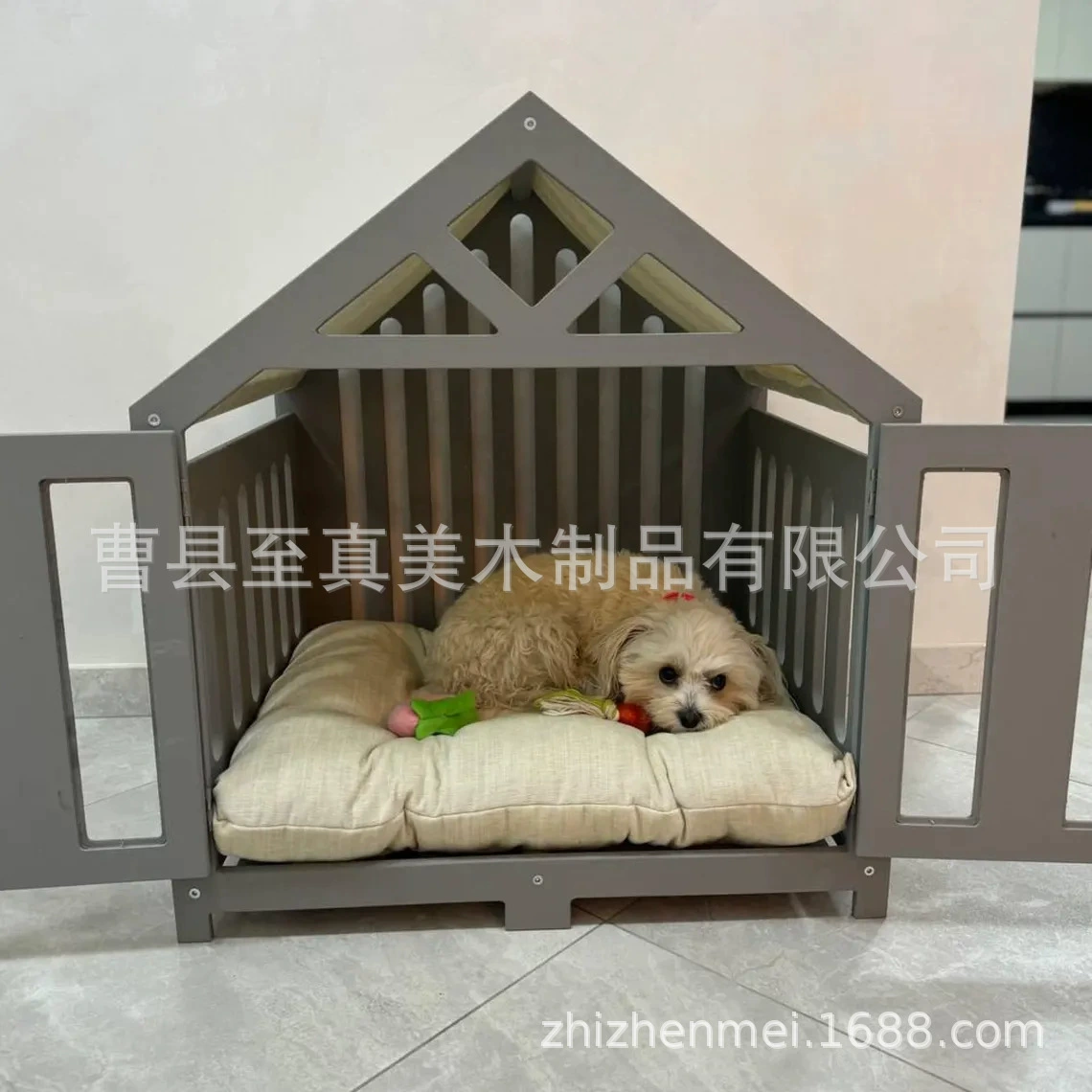 H домашний вольер из цельного дерева, клетка для собак для маленьких и средних собак, для всех сезонов, съемная и моющаяся кровать для домашних животных, деревянная клетка для собак