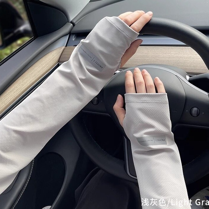 모방 나일론 자외선 차단제 아이스 소매 여성용 느슨한 아이스 실크 소매 사이클링 소매 자외선 차단제 남성 야외 여행 자외선 차단제