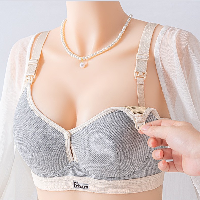 Breastfeeding and Pregnancy Intimates, Large Breasts, Small Push-Up, Anti-Sagging, Sleep, Breathable, Sweat-Absorbent Maternity Nursing Bra