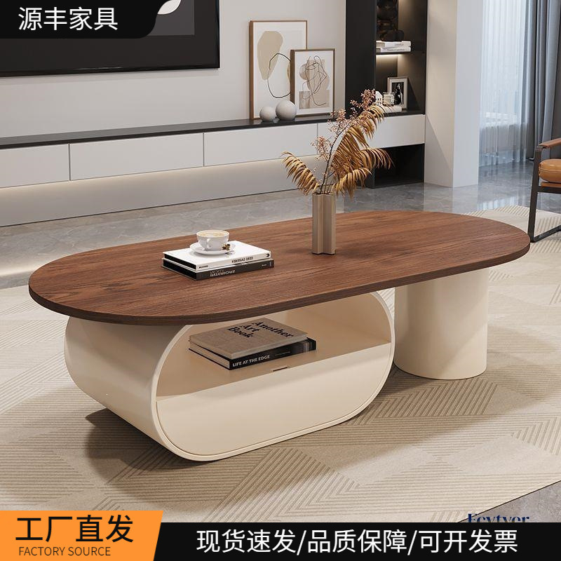 Medieval Style Solid Wood Coffee Table, Retro Style, Simple and Luxurious, Suitable for Small Apartments, New Model for Home Use, High-End Tea Table