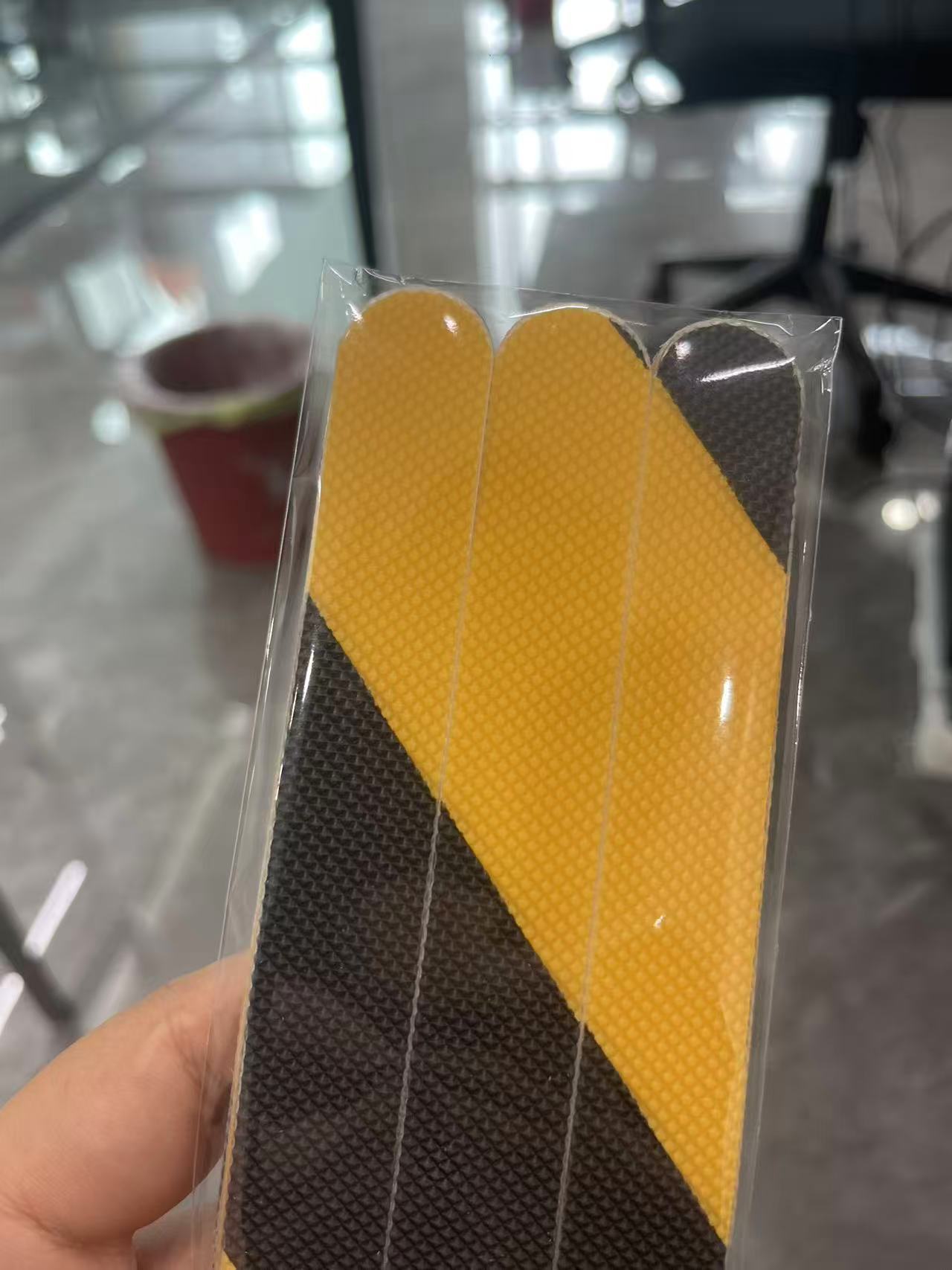 검정색과 노란색, 체크무늬 2*20cm (6팩)