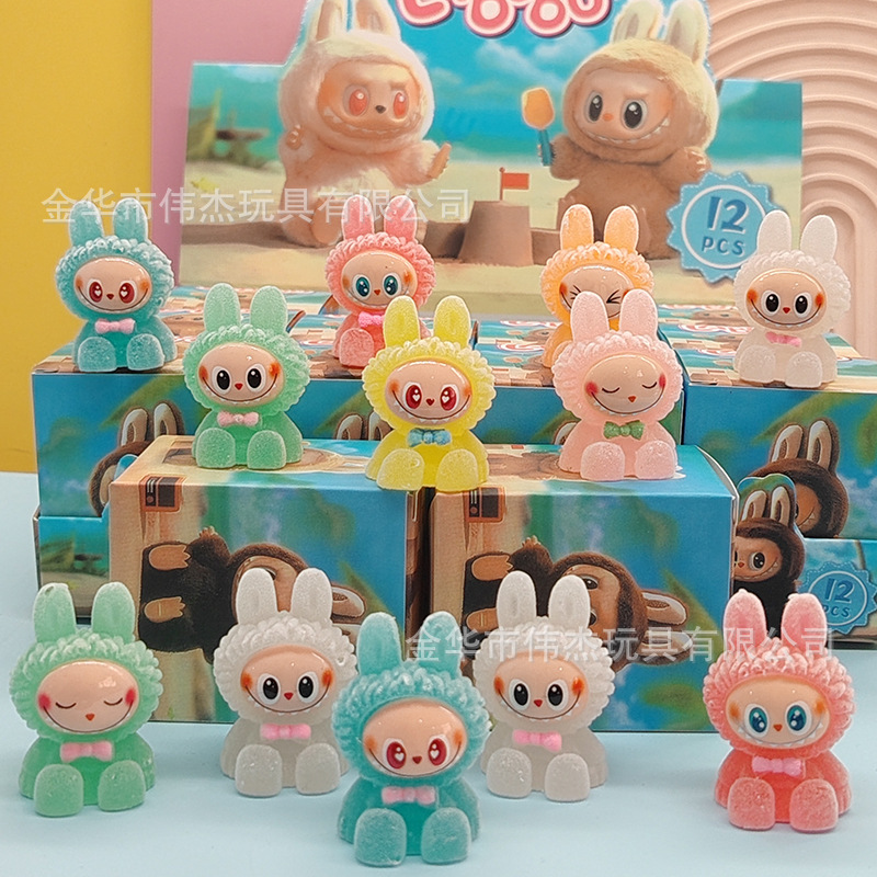 人気の座りラブビーラバー発光モデル LABUBU ブラインドボックスかわいい装飾品子供のギフト小さなおもちゃ卸売|undefined