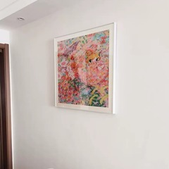 六角色子掛け絵「Untitled」潮牌趣味芸術落書き装飾画漫画子供部屋画