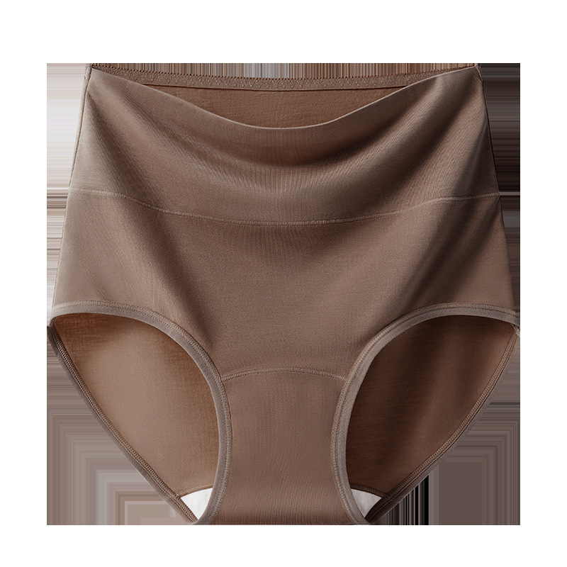 Japanese style non-printed high waist modal underwear good product lightweight belly solid color ladies underwear seamless cotton crotch super soft