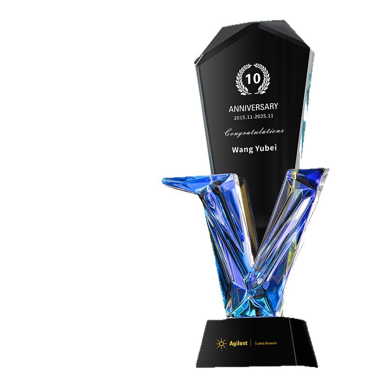 Creativo y colorido trofeo de cristal personalizado reunión deportiva anual de honor de alto nivel competencia de baile conmemorativo nuevo