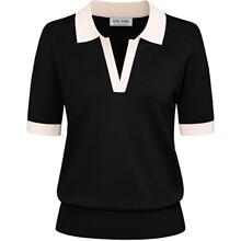 H 47017 Collar Short Sleeve Top ���I������ �W���羳���R�d��