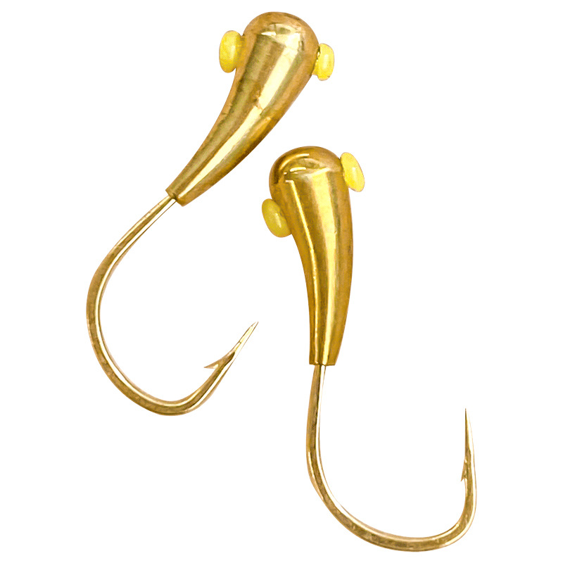 Gancho de cabeza de cobre productos genuinos mar de oro Xi colgante de cobre hecho a mano Diente de lobo tradicional N ° 5 cobre Tuo perforado pesca de invierno carpa pesca salvaje